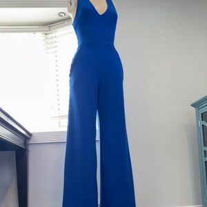 Elegant Blue Jumpsuit with Pockets
